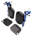 Blue Wheelchair Elevating Leg Rest with Padded Calf Pad H2067