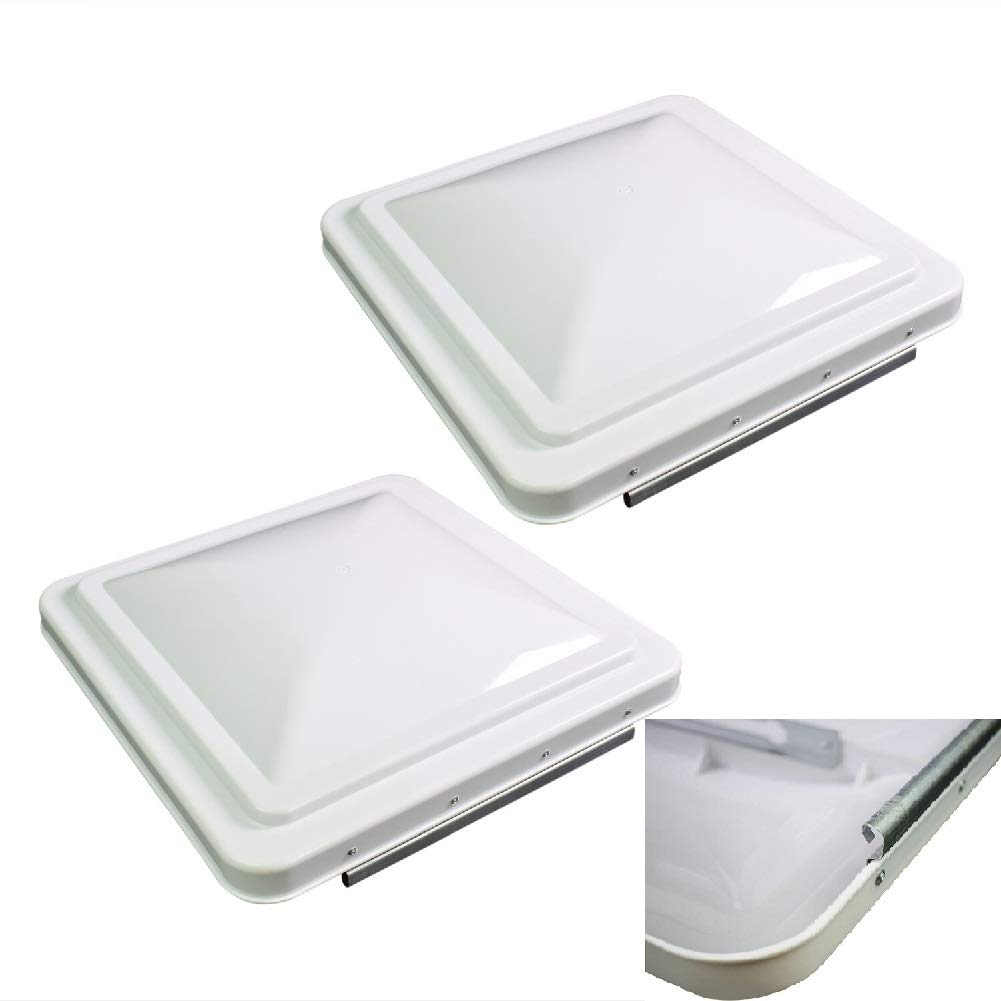 White 14" x 14" RV Roof Vent Lid Replacement 2 Pack S9424