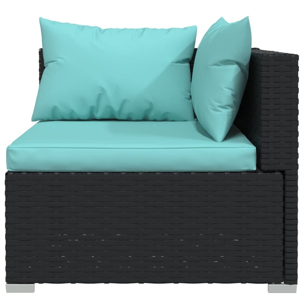 Black 13-Piece PE Rattan Outdoor Sectional Sofa I330