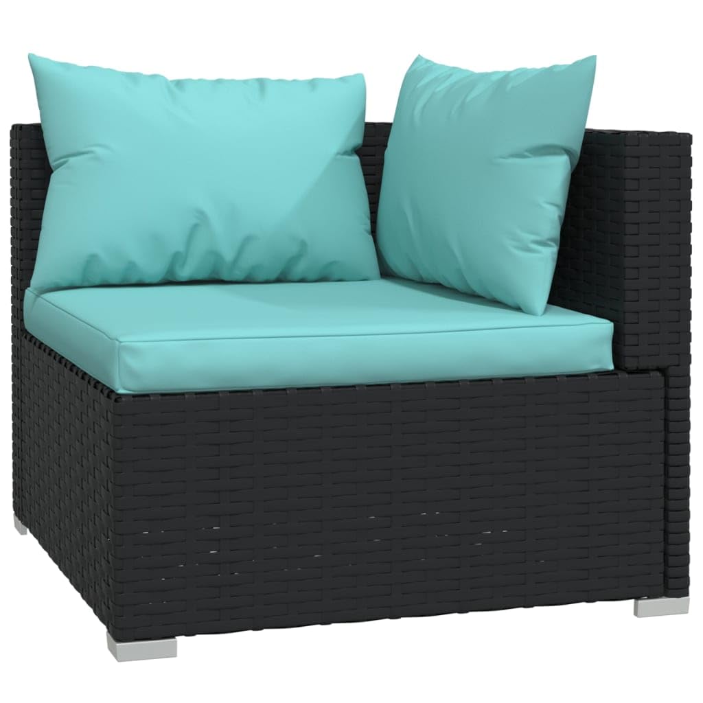 Black 13-Piece PE Rattan Outdoor Sectional Sofa I330