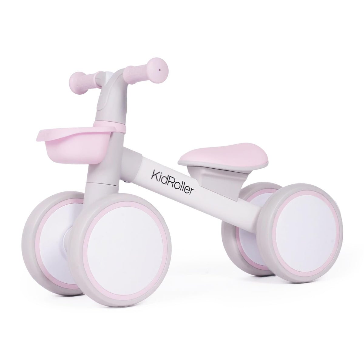 Pink Toddler Balance Bike with Adjustable Seat and Front Basket W743