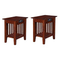 2 Piece Side Table Set in Walnut Q289