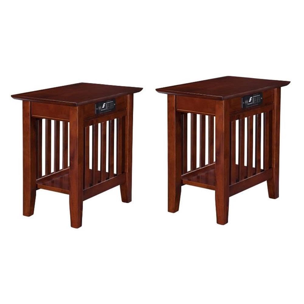 2 Piece Side Table Set in Walnut Q289
