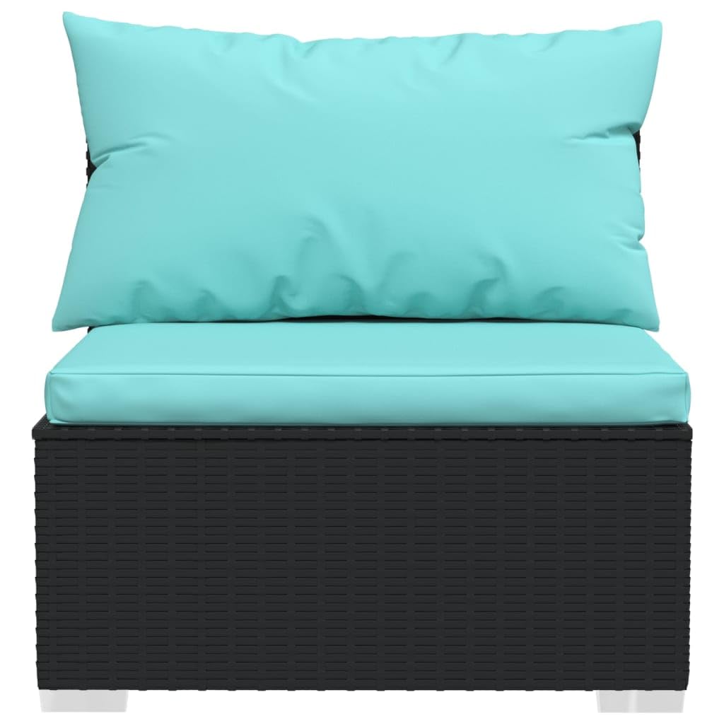 Black 13-Piece PE Rattan Outdoor Sectional Sofa I330