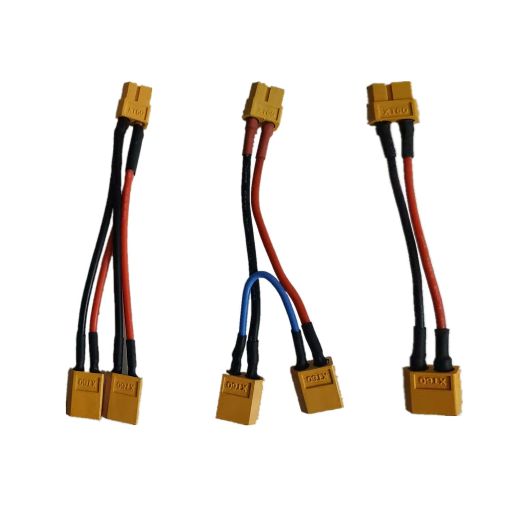 3 Pieces Battery Adapter Cable Y-Type Harness Connector XT60 Parallel H404