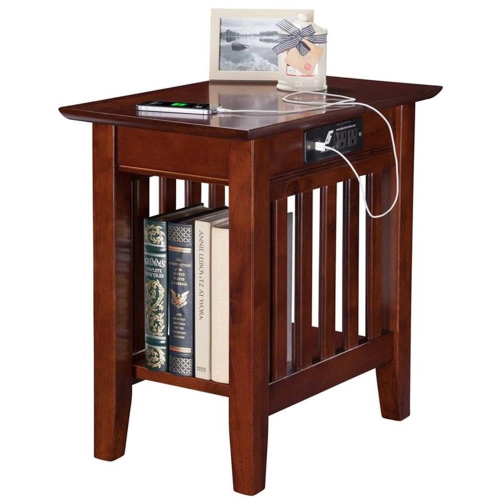 2 Piece Side Table Set in Walnut Q289