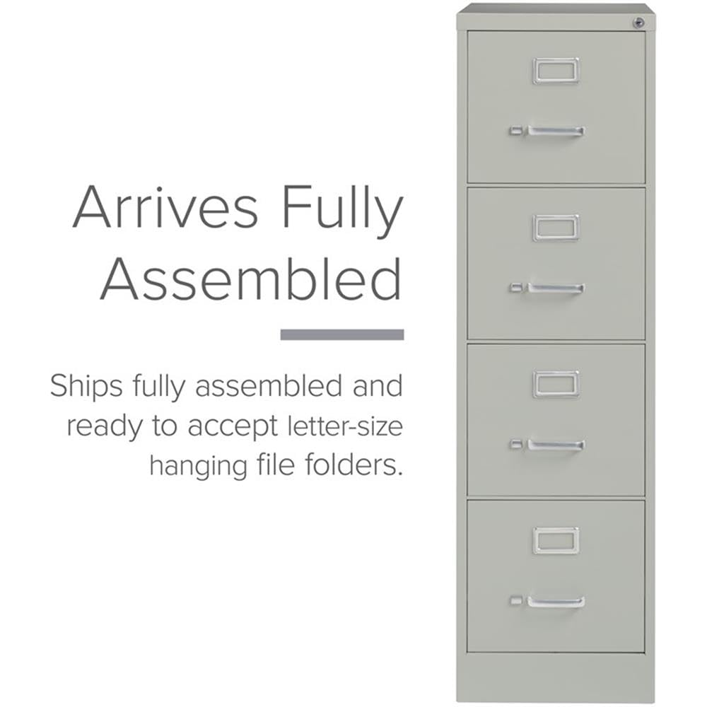 25" 4 Drawer Gray Metal Vertical Filing Cabinet D524733