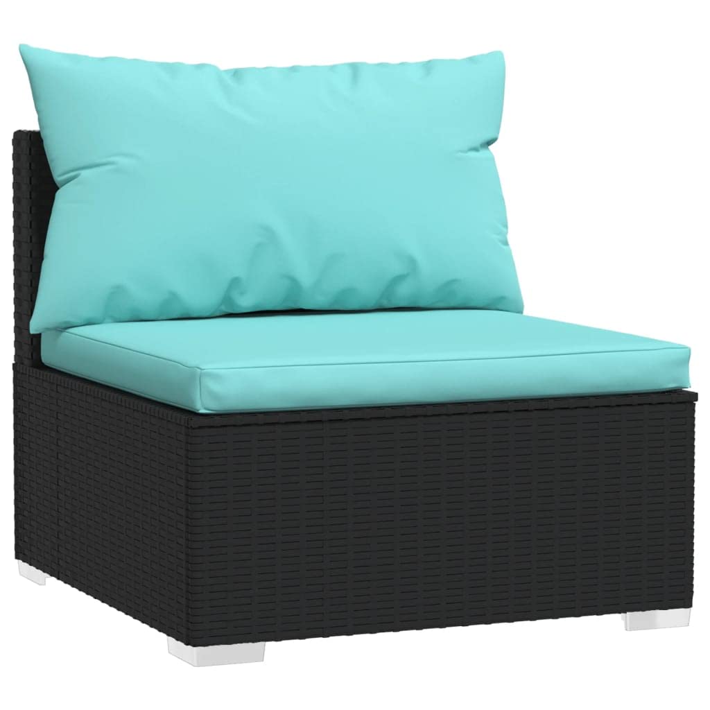Black 13-Piece PE Rattan Outdoor Sectional Sofa I330
