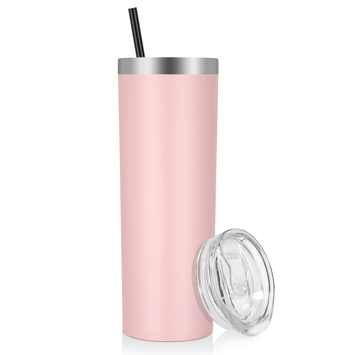 20 oz Stainless Steel Insulated Tumbler with Lid and Straw V49031