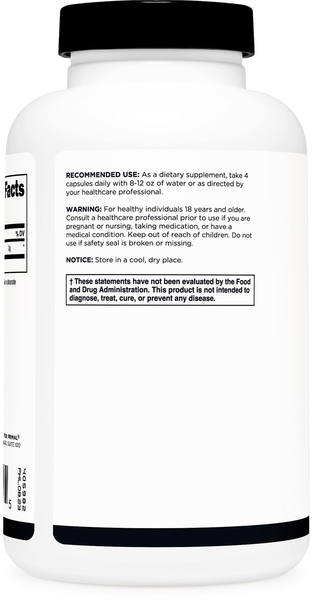 Creatine Monohydrate Capsules 3,000mg 180 Capsules Gluten-Free R4837