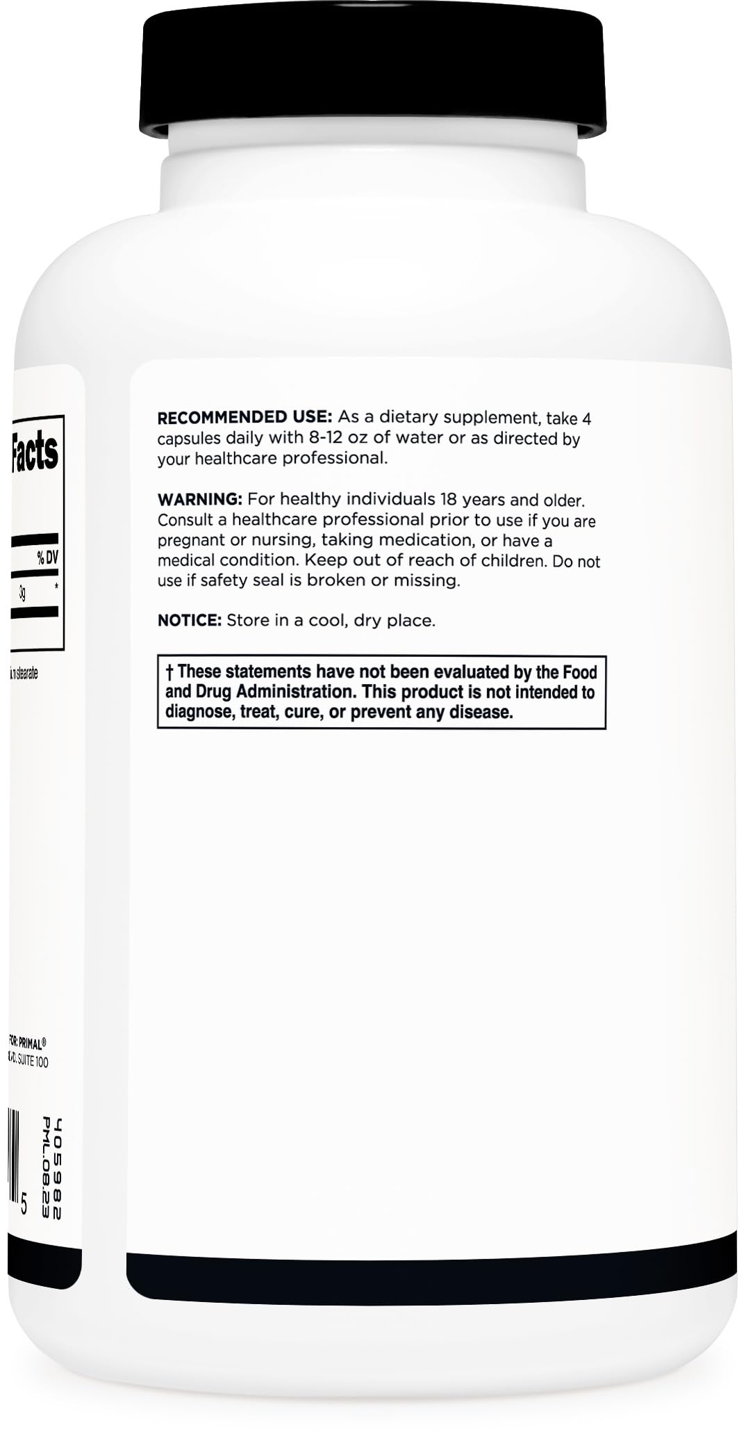 Creatine Monohydrate Capsules 3,000mg 180 Capsules Gluten-Free R4837