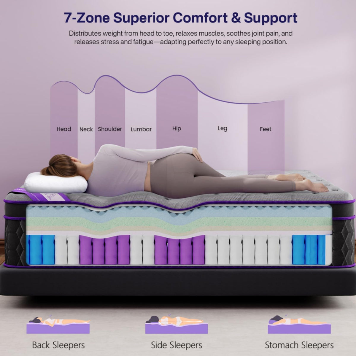 12 Inch Full Size Hybrid Mattress G5313