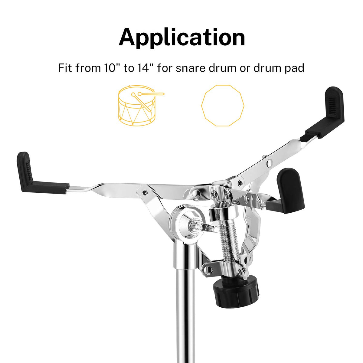 Adjustable Double Braced Snare Drum Stand with Drumstick Holder D105