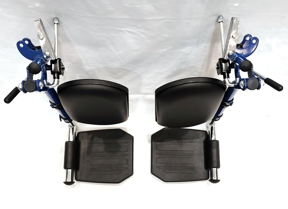 Blue Wheelchair Elevating Leg Rest with Padded Calf Pad H2067