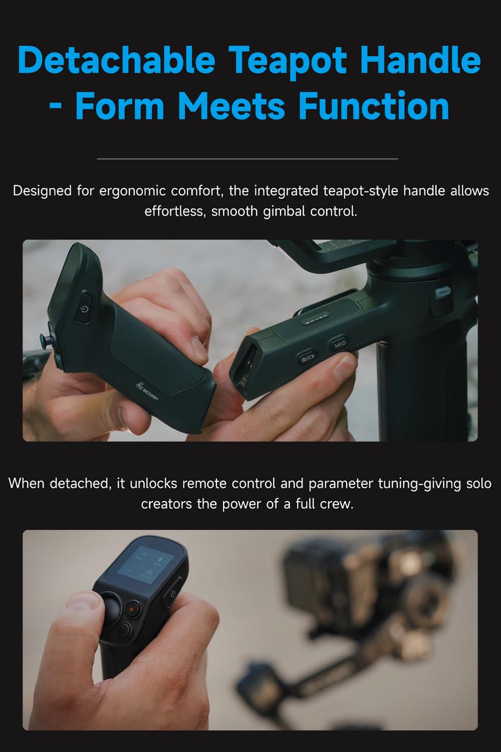 Camera Gimbal Stabilizer with Touch Screen V645
