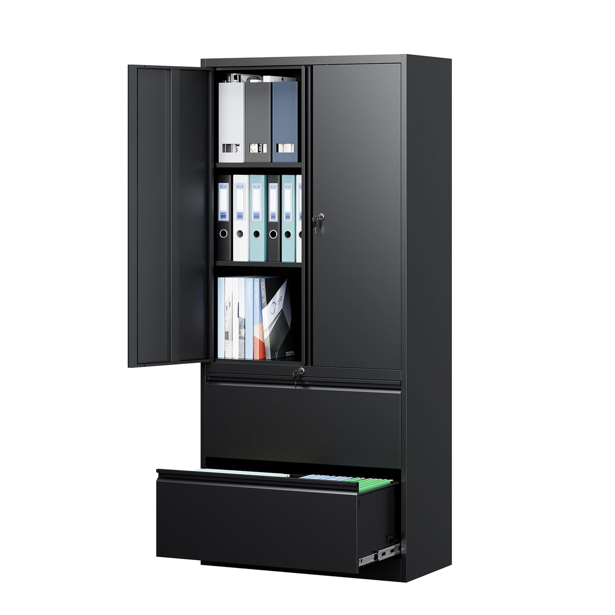 Metal 2 Drawer File Cabinet with Lock N169