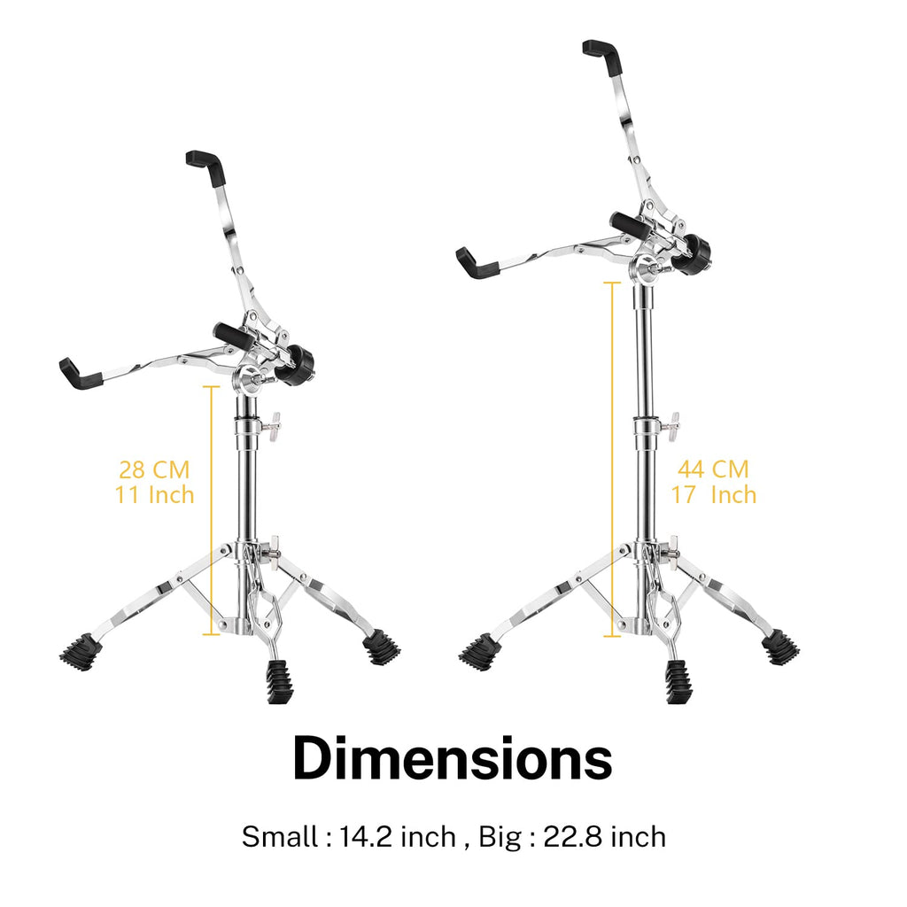 Adjustable Double Braced Snare Drum Stand with Drumstick Holder D105