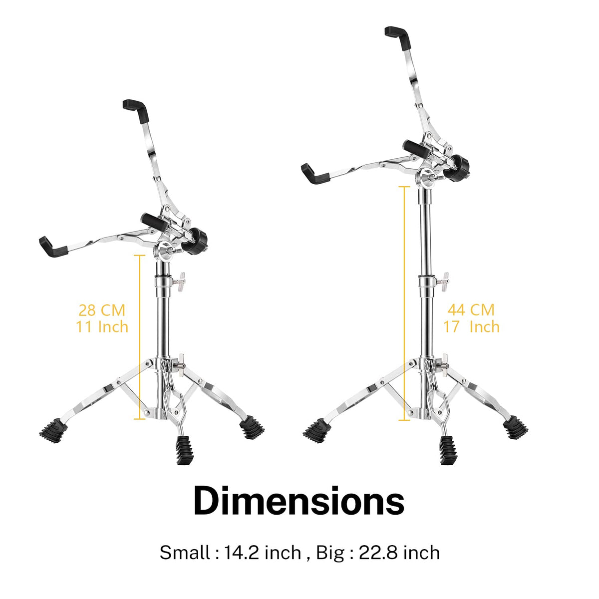 Adjustable Double Braced Snare Drum Stand with Drumstick Holder D105