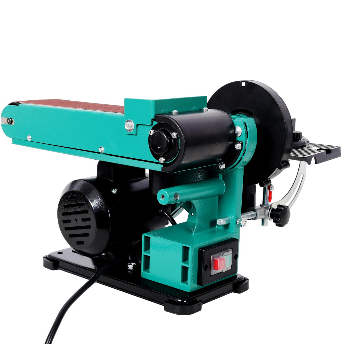 4" x 36" Belt Sander 6" Disc Polisher Grinder Steel Green High-Torque Power Tool Q40232