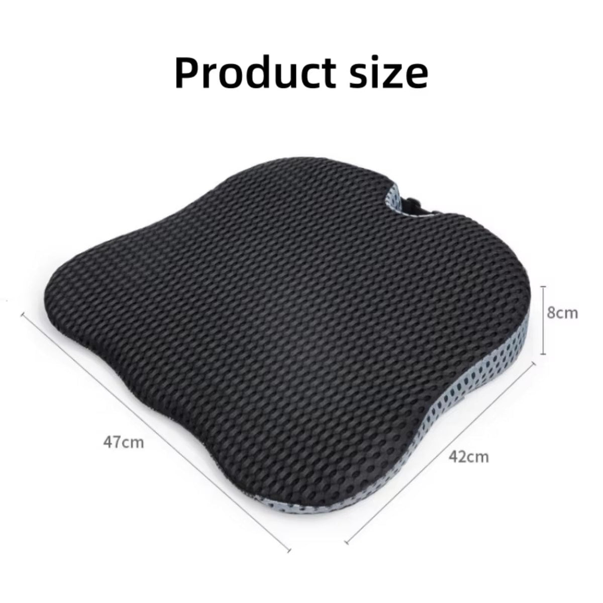 Grey Memory Foam Car Seat Booster Cushion T39636