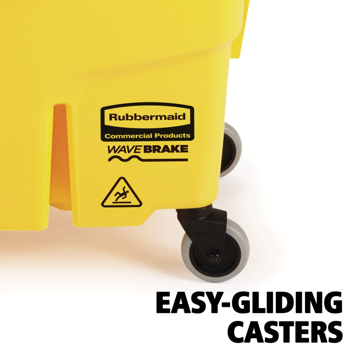 Yellow 35 QT Mop Bucket and Wringer Combo on Wheels L37277