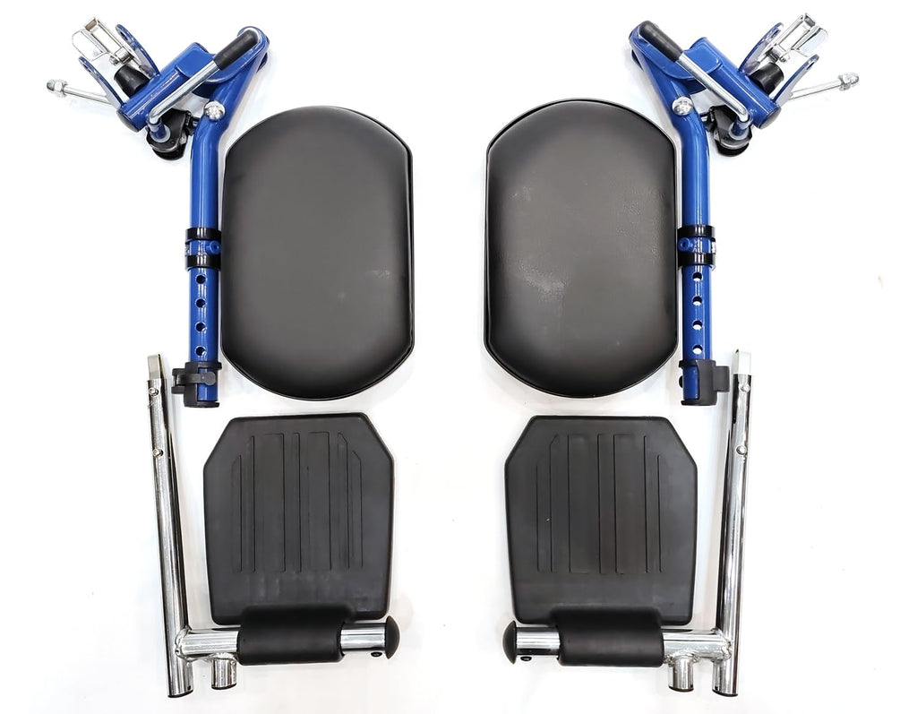Blue Wheelchair Elevating Leg Rest with Padded Calf Pad H2067