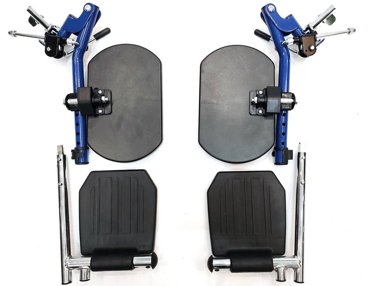 Blue Wheelchair Elevating Leg Rest with Padded Calf Pad H2067