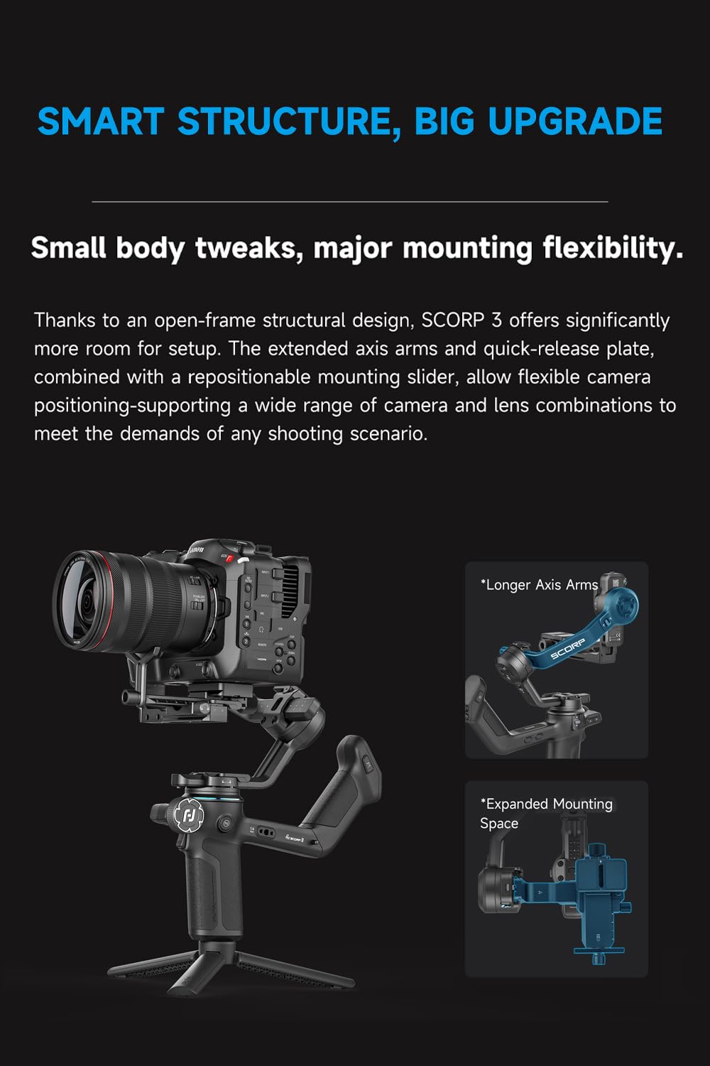 Camera Gimbal Stabilizer with Touch Screen V645