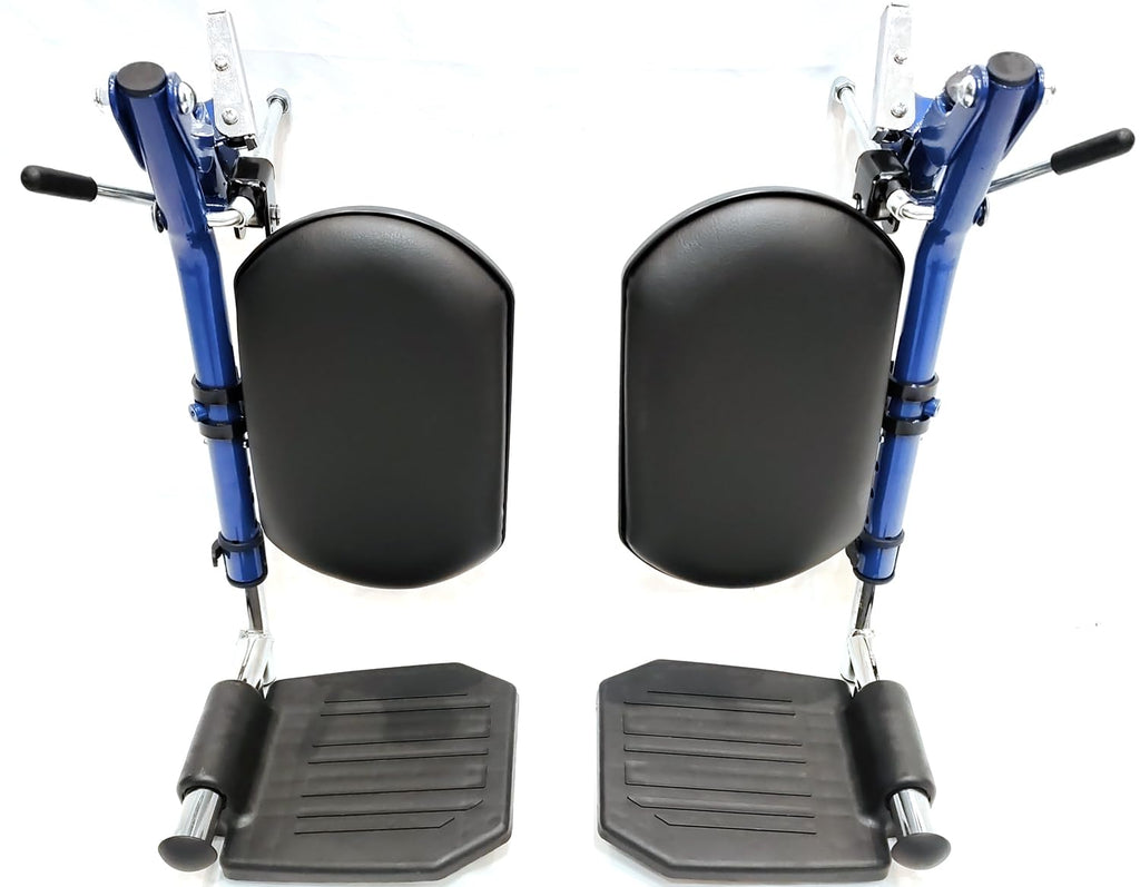 Blue Wheelchair Elevating Leg Rest with Padded Calf Pad H2067