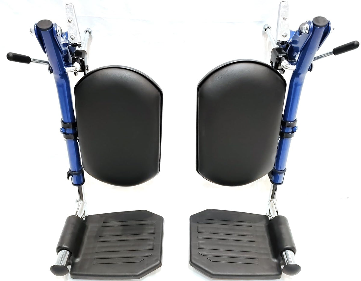 Blue Wheelchair Elevating Leg Rest with Padded Calf Pad H2067