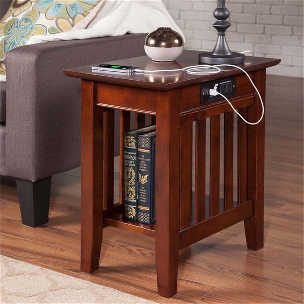 2 Piece Side Table Set in Walnut Q289