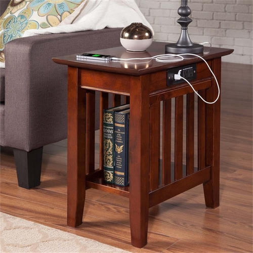 2 Piece Side Table Set in Walnut Q289