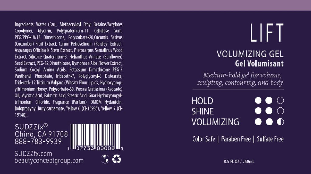 Volumizing Hair Gel, 8.5 Fl Oz X4881