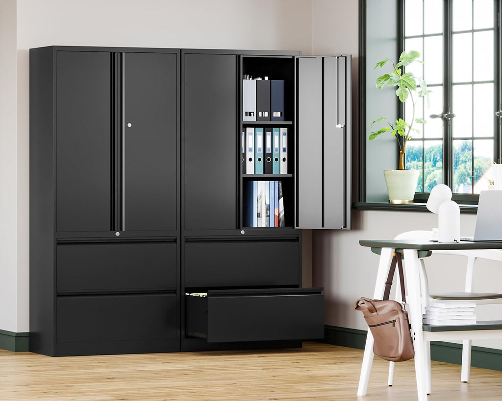 Metal 2 Drawer File Cabinet with Lock N169