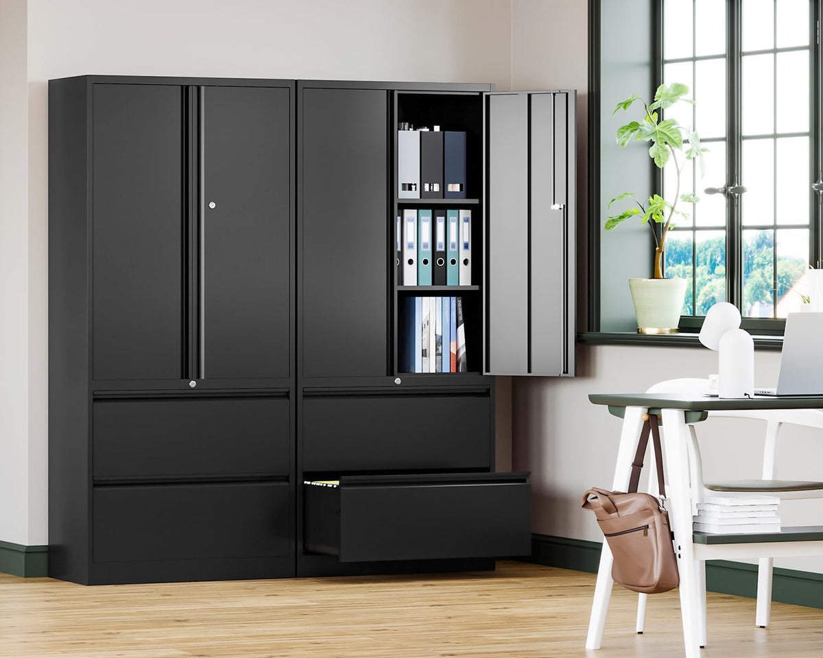 Metal 2 Drawer File Cabinet with Lock N169