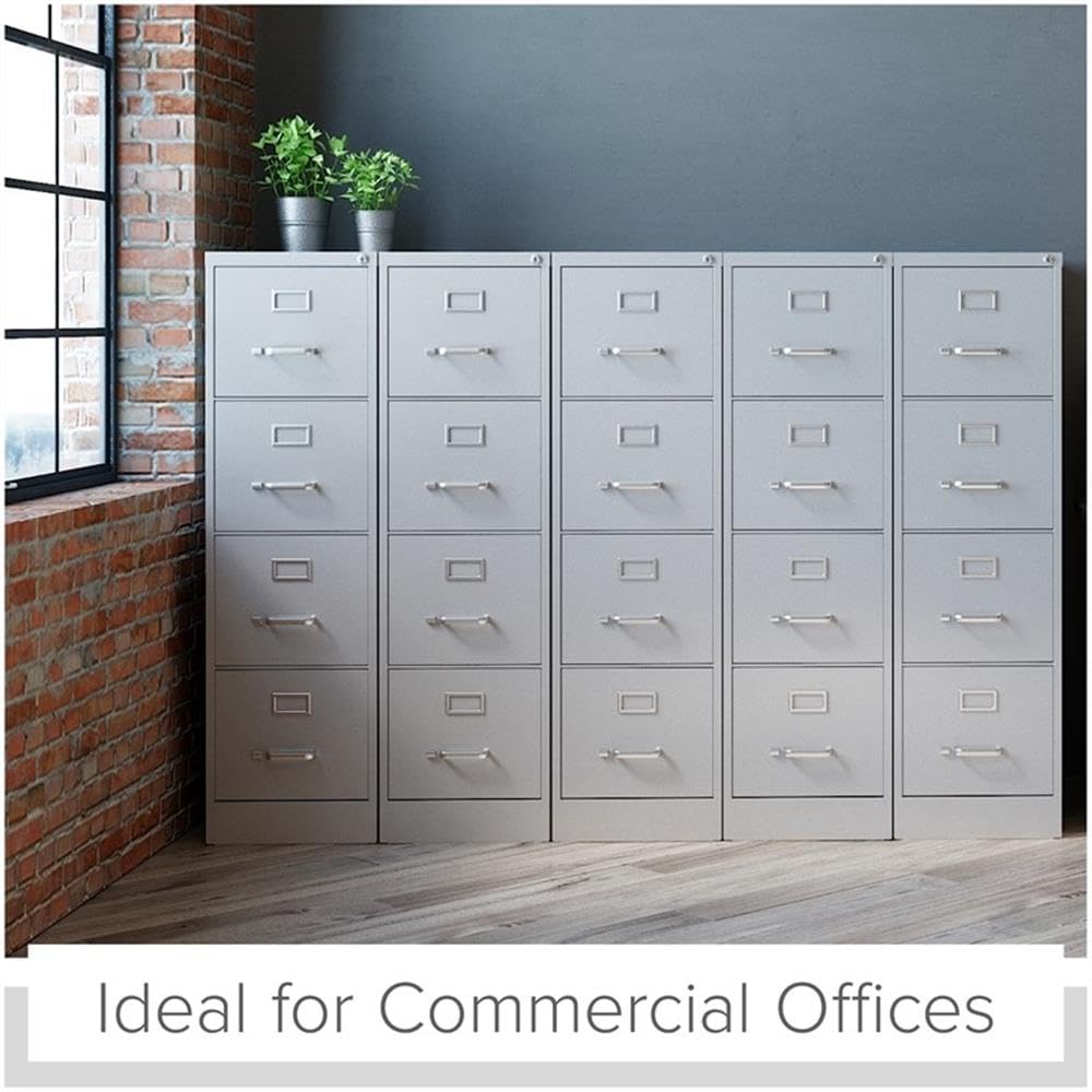 25" 4 Drawer Gray Metal Vertical Filing Cabinet D524733