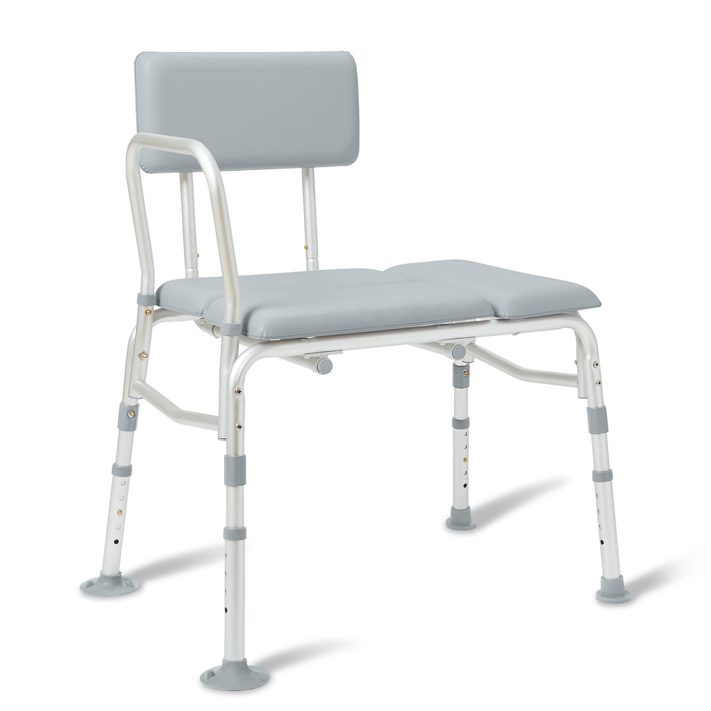 Padded Transfer Bench for Bathtub and Shower, Height Adjustable, 400 lb. Weight Capacity E4585