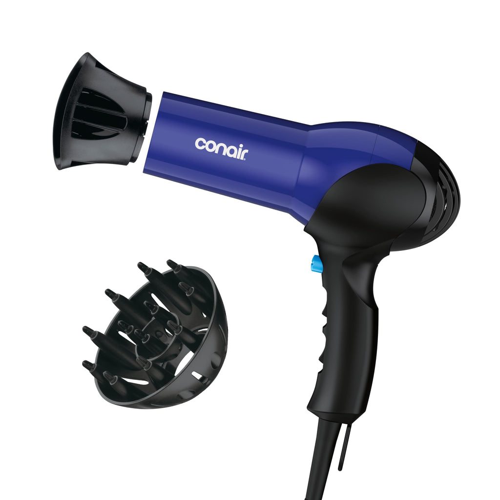 Lightweight 1875W Hair Dryer with Diffuser & Concentrator Attachments W661