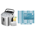 Countertop Ice Maker Machine with Handle, 26.3lbs Per Day, 9 Cubes in 6 Mins + Ice Maker Cleaner & Descaler P22099