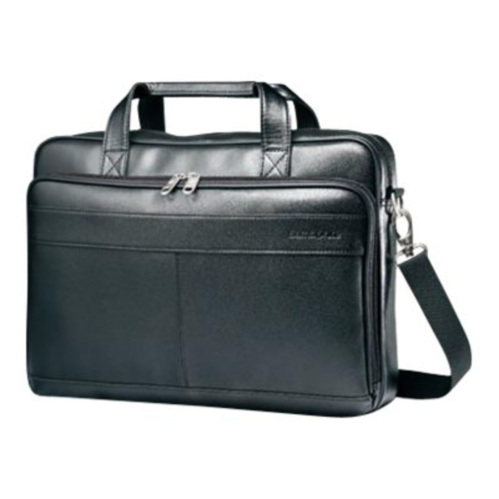 Leather Slim Briefcase V8954