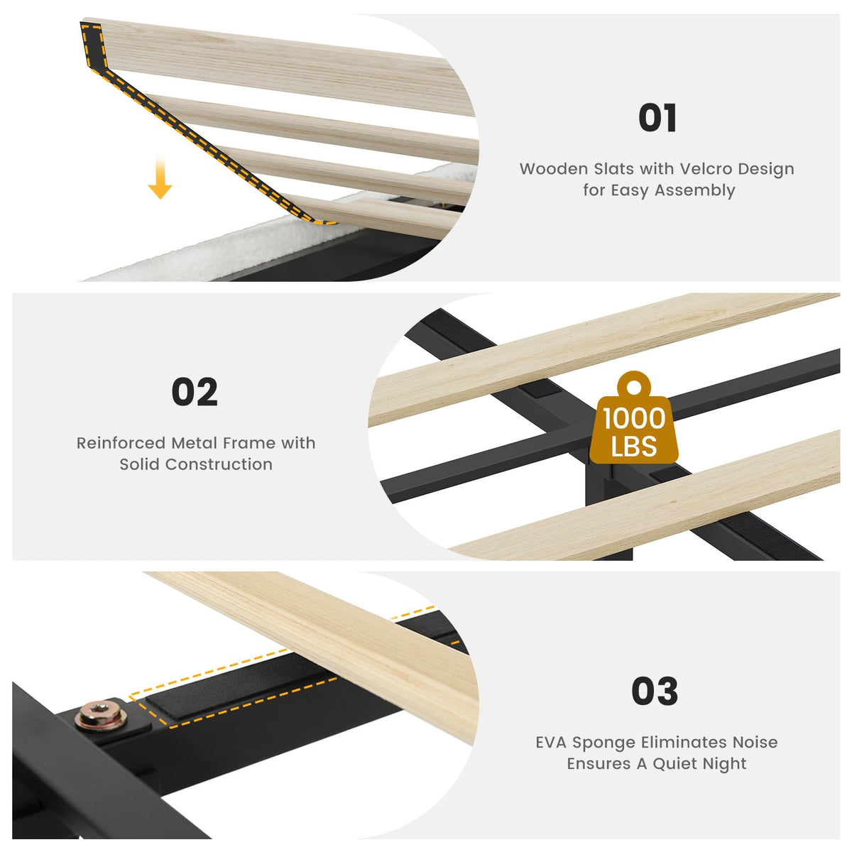 Full Bed Frame with Storage Headboard and Charging Station O4243