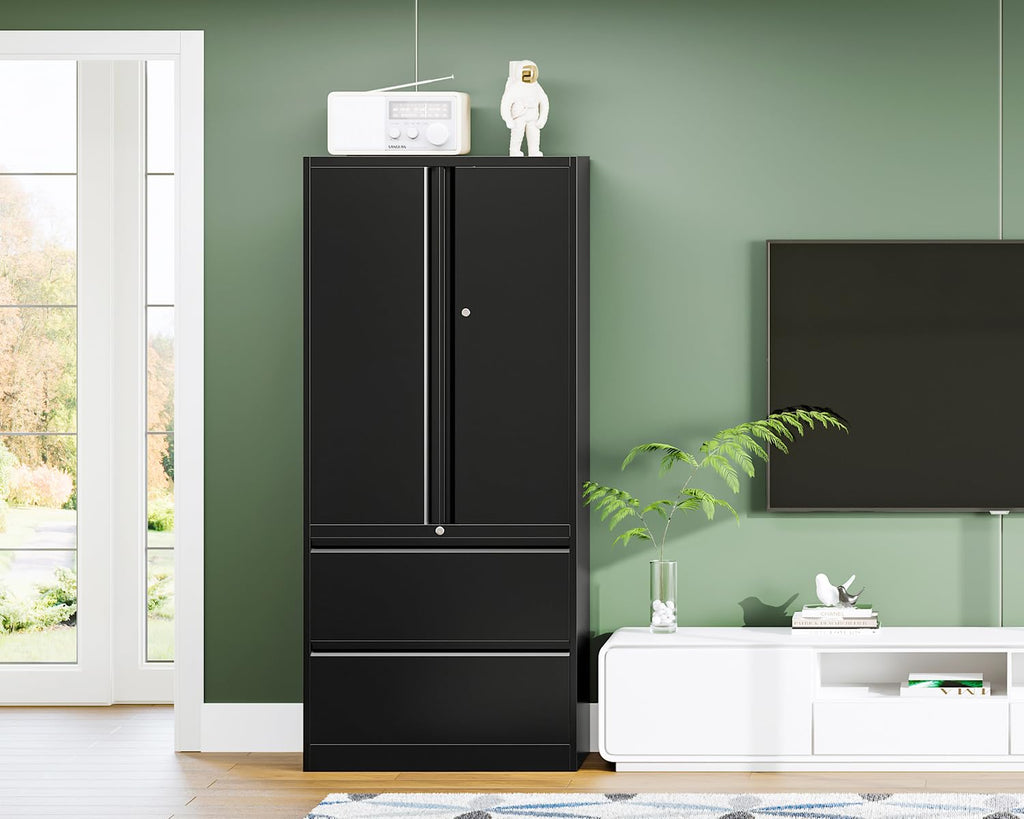 Metal 2 Drawer File Cabinet with Lock N169