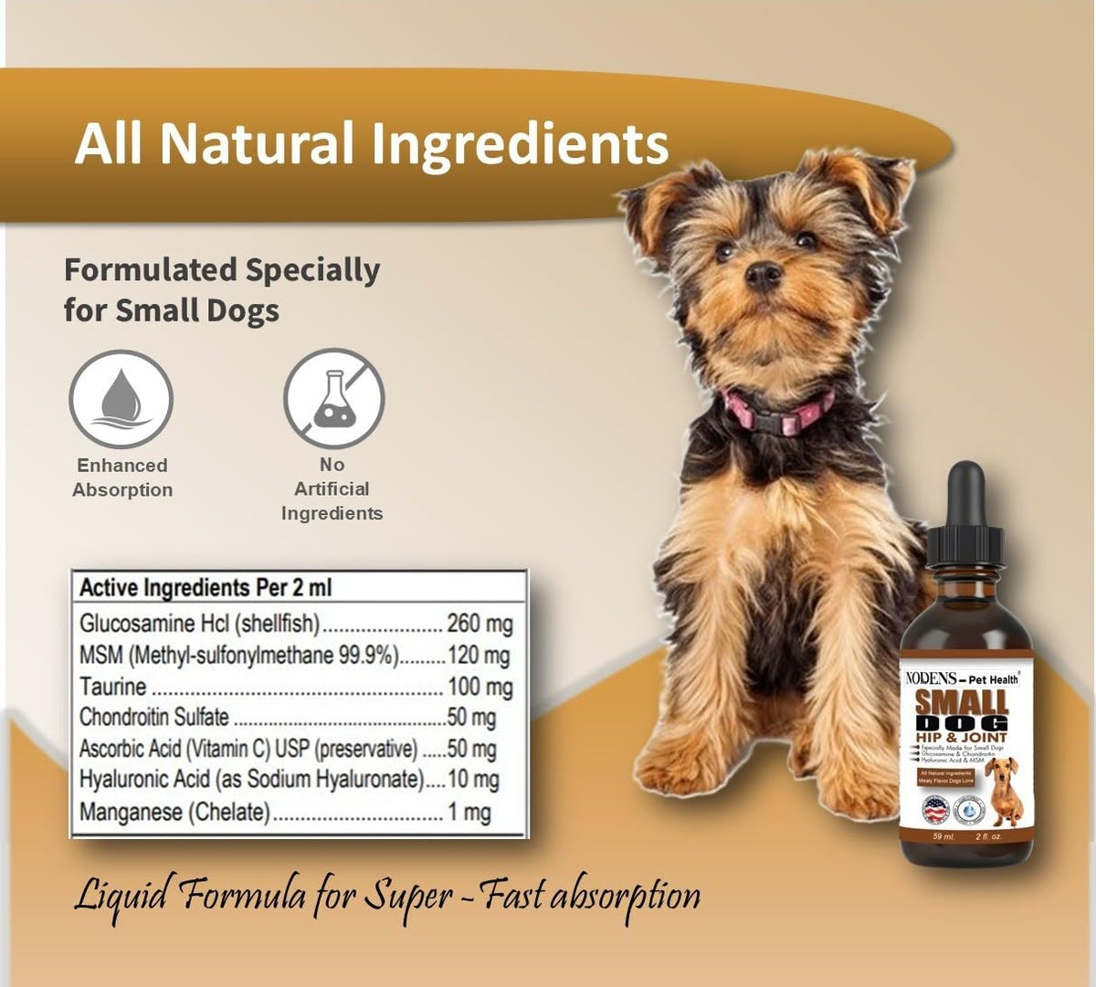 Natural Glucosamine for Cats and Small Dogs U9742