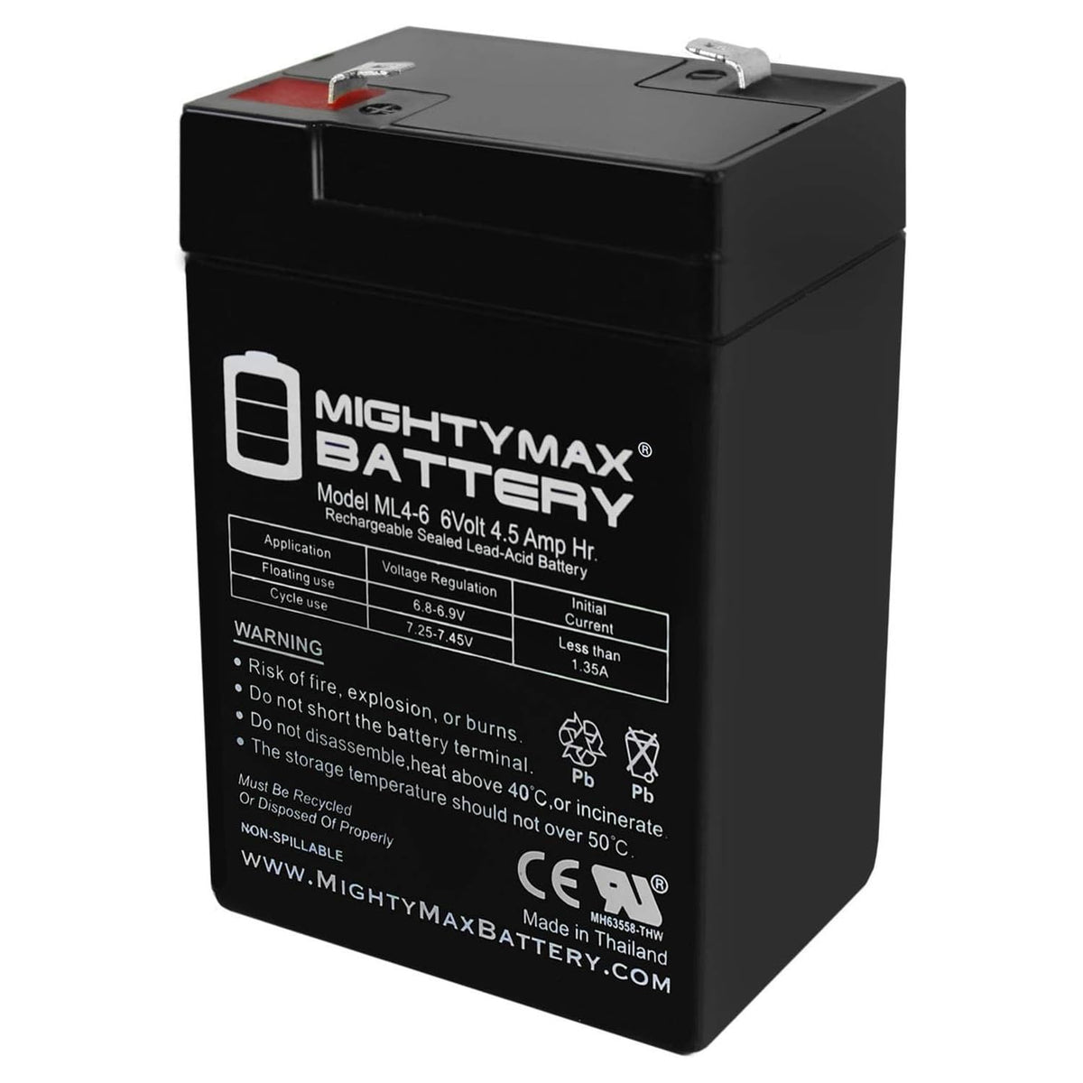 6V 4.5AH SLA Replacement Battery W438600