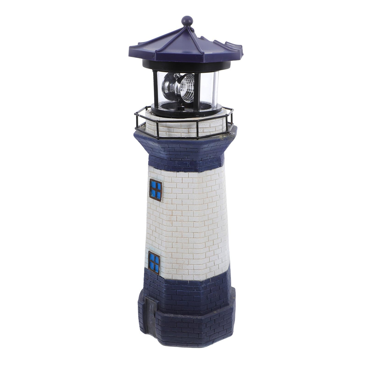 Solar Rotating Lighthouse Light Outdoor Waterproof Garden Decor X6026