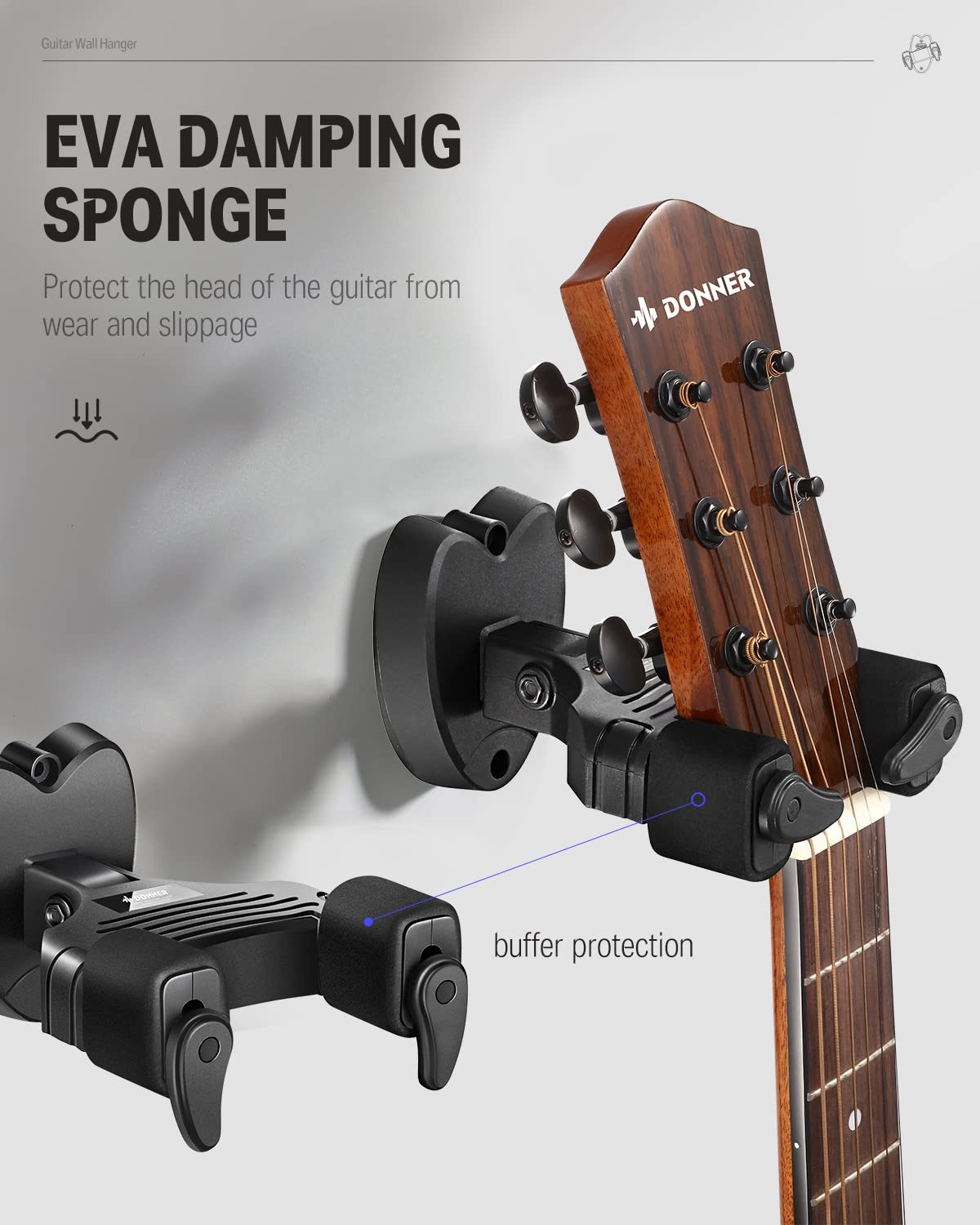 Black Guitar Wall Mount 3-Pack O929