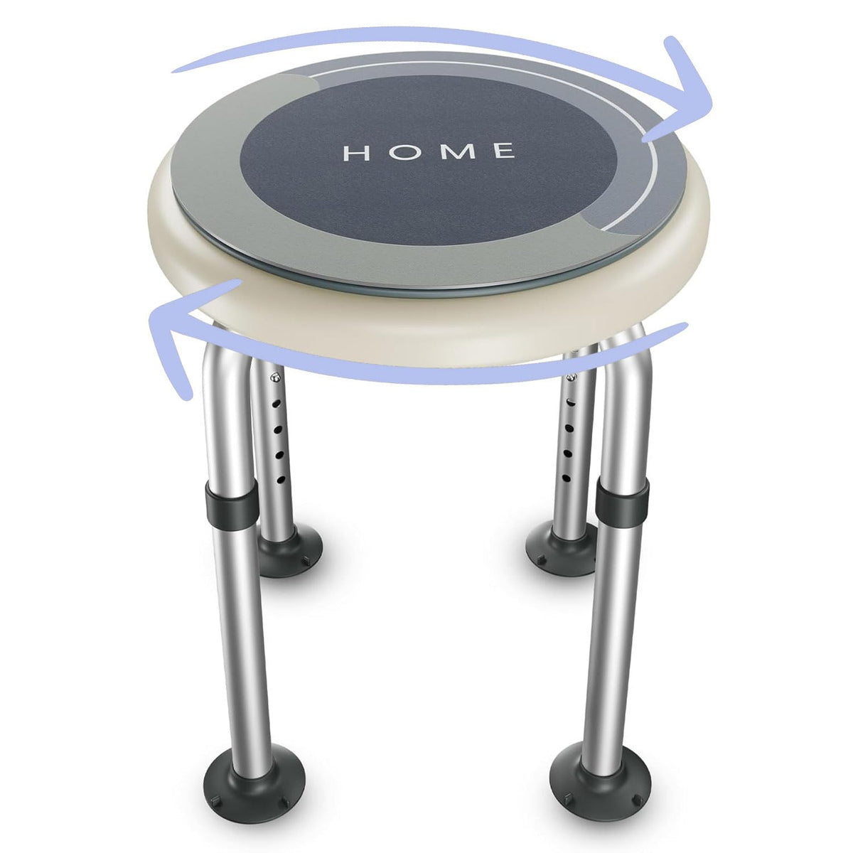 Adjustable Swivel Shower Stool with Non-Slip Feet B505