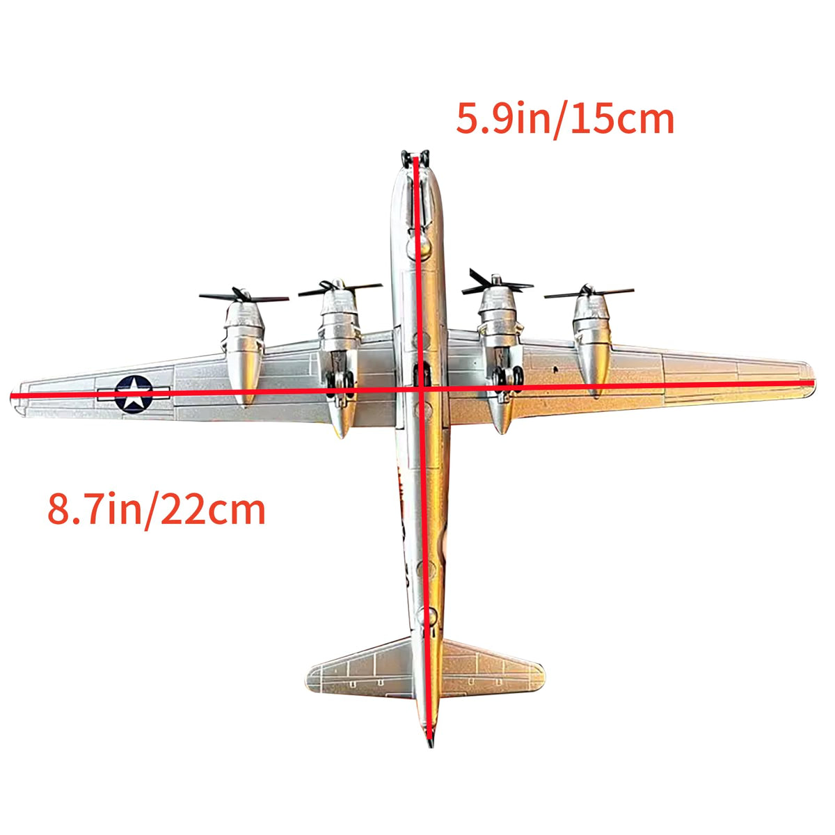 1/200 Scale B-29 Bomber Aircraft Model Alloy Diecast Plane P215