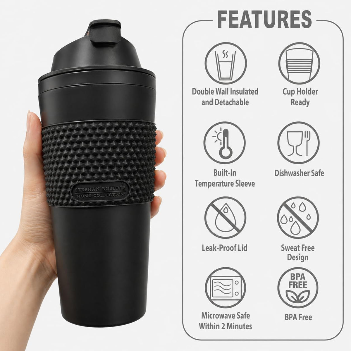 16 oz Insulated Coffee Tumbler Set 2 Pack O599
