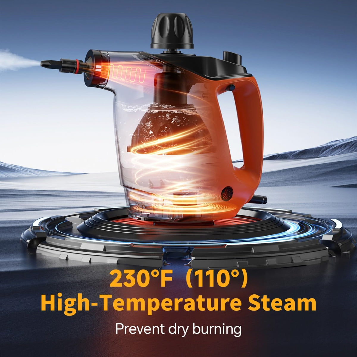 Handheld Steam Cleaner 500ML 16 PCS Orange O774972
